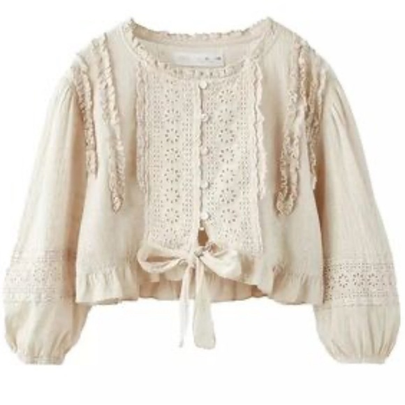 Zara Other - Zara Beige Lace Top kids size 13/14
